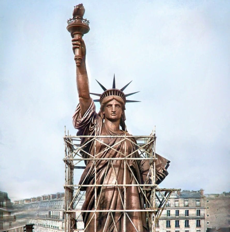 The Statue of Liberty Paris, France 1886 - built before it was shipped to the United States