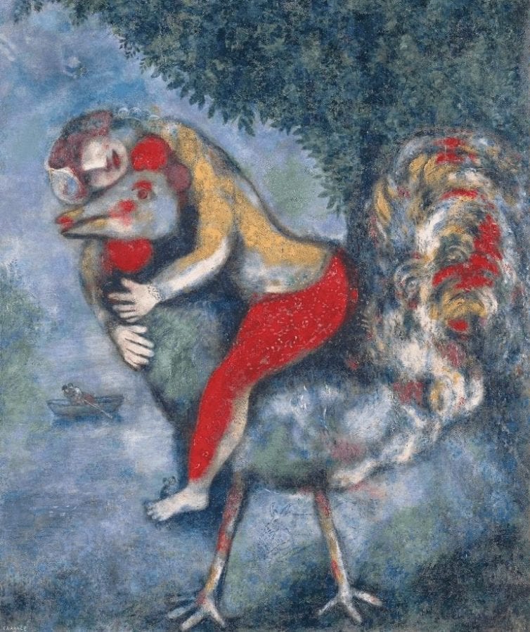 Marc Chagall The Rooster - Oil on Canvas 1929
