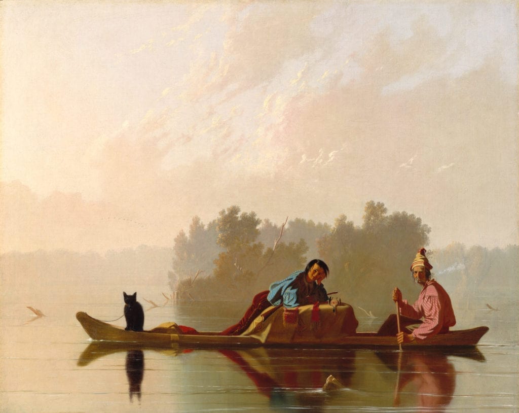 Fur Traders Descending the Missouri River - Benjamin West Painting