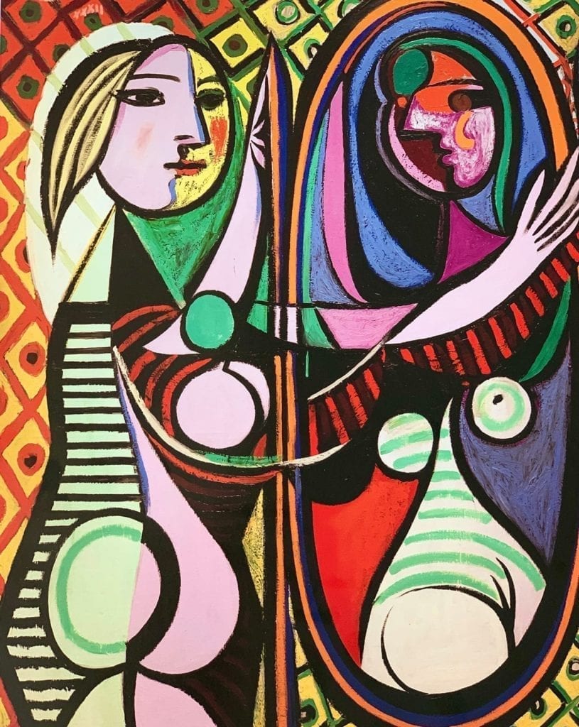 Girl-Before-Mirror-by-Pablo-Picasso Cubism Portrait