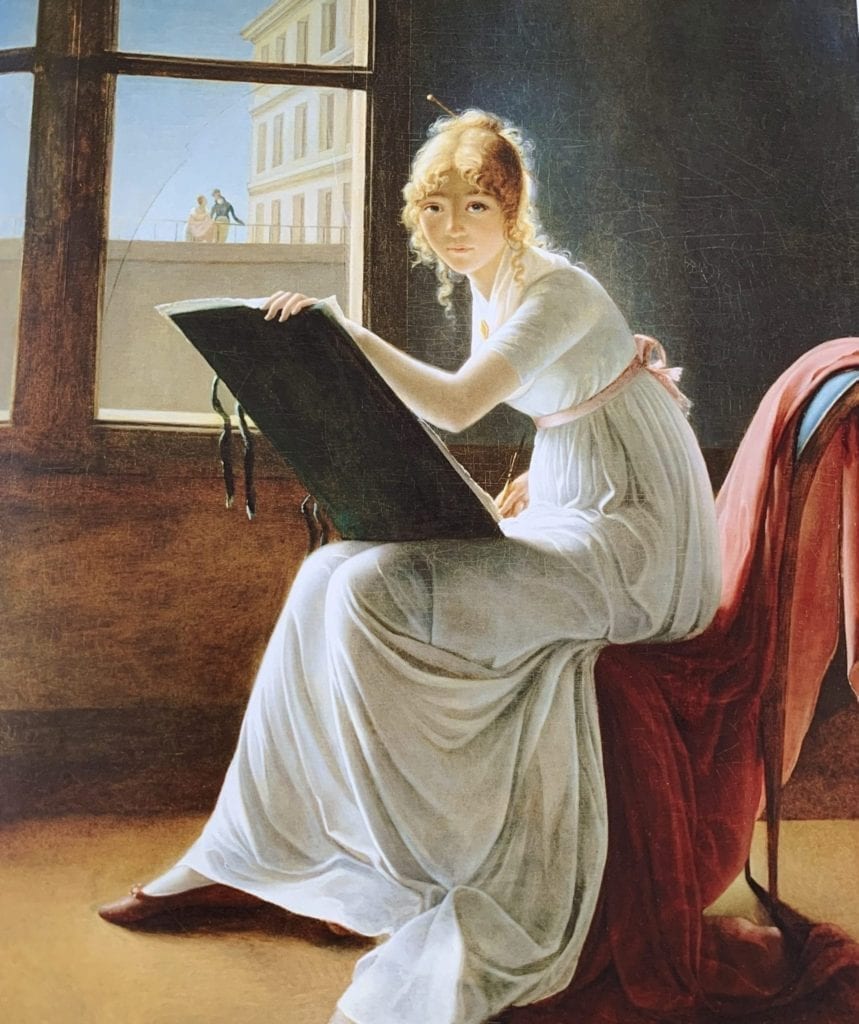 Young Woman Drawing - Feminist Painting of 1801 - Marie-Denise Villers