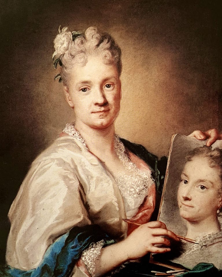 Self Portrait With Portrait of Her Sister by Rosalba Carriera