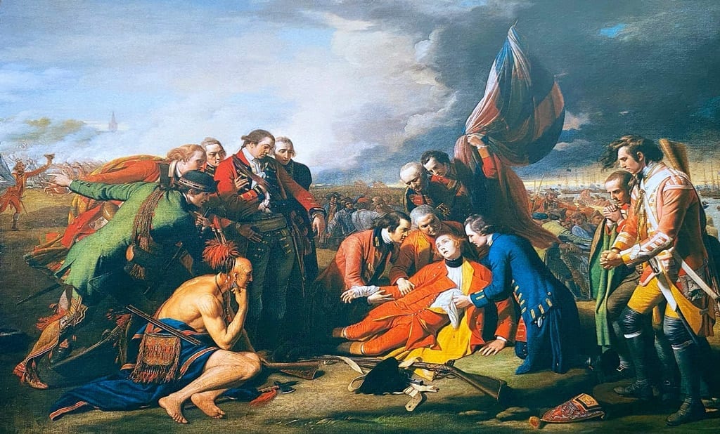 West Death General Wolfe Battle Quebec War Painting XL Canvas Art Print