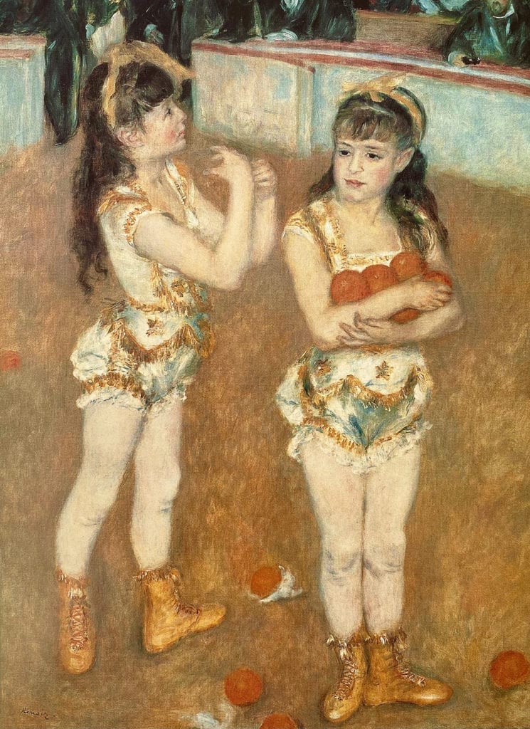 Acrobats-at-the-Cirque-Fernando by Pierre Auguste Renoir