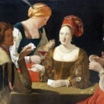 Louvre version of The Cheat with the Ace of Clubs by georges de la tour