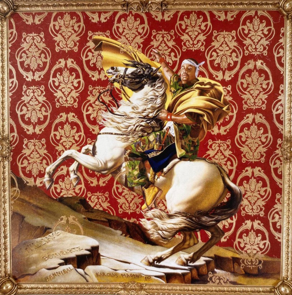 Napoleon-Leading-the-Army-over-the-Alps-kehinde wiley